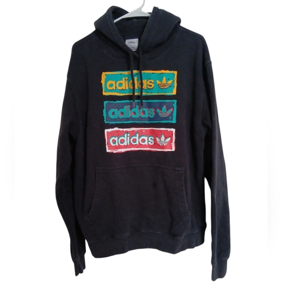 Adidas Trilinear Retro Graphic Hoodie Size Men's Large - Picture 1 of 5